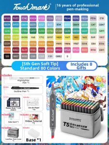 Touch mark | Art Dedicated Quick-Drying Stackable Dual-Soft Tip Markers