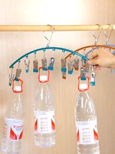 10clips Stainless Steel Hangers with Clips Hanging Closet Organizer Space Saving Clothes Hangers