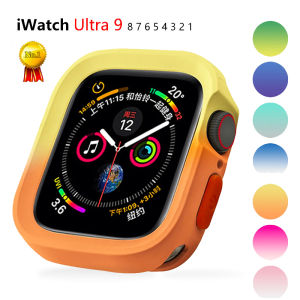 Vỏ TPU cho Apple Watch Dòng 9 8 Ultra 49mm 7 41mm 45mm Vỏ Khung giảm xóc cho iWatch 8 6 5 SE 40 44mm vỏ bảo vệ