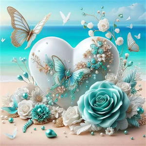 Acrylic Paint By Numbers Seaside Landscape Numbers on Canvas Coloring By Number for Adults Paint Digital Art