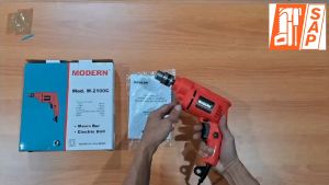 MODERN M-2100C Mesin Bor Listrik 10mm Tangan Kayu Besi Electric Drill
