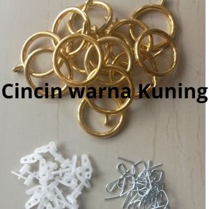 cincin gorden kawat/ring gorden free kawat plus rodanya / /cicin kawat/ring cicin peralatan gorden/ Isi Pcs 7 12 3060 biji /rel tiang gorden/ring gorden/aneka  warna . coklat silver gold/ring cicin gorden/cicin gorden kualitas premium