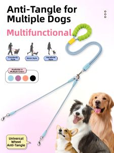VOA | Dual Adjustable Tangle-Free Dog Leash for Two Dogs