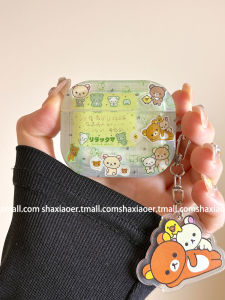 Adorable Green Lazy Bear Earphone Case Protective Cover for Apple Airpods pro 2 New 4th Generation Airpods 3 2nd Generation Cute Cartoon Girl Heart