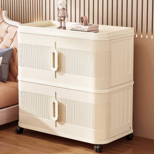 ZHUOLESHI | Thickened Sliding Door Plastic Foldable Childrens Storage Cabinet