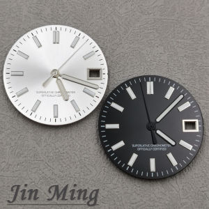 High Quality 28.5mm Silver Green Black Blue Date Window Green Luminous Aseptic Dial Fit NH35 /NH36/4R/7S Automatic Movement