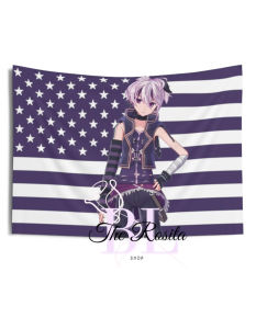 Hatsune Miku American Flag Tapestry Anime Background Decoration Dormitory Bedhead Tapestry Living Room Sofa Background Cloth Hot