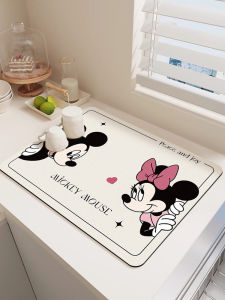 Mickey Kitchen Drain Mat Cartoon Hand Washing Pool Countertop Dishwasher Absorbent Pad High Grade Wash Free Dining Table Heat Insulation Pad