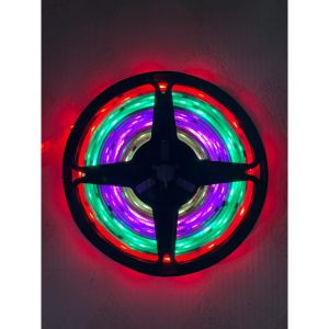 LAMPU LED STRIP RUNNING MOBIL TRUK RGB 5050 MATA BESAR 12VOLT / 24 VOLT IC PINTAR IP65 WATERPROOF
