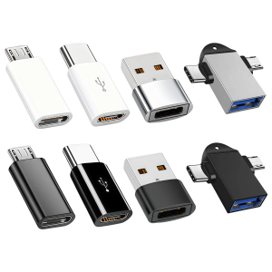 USB C OTG to C Adapter Mini to C Micro to C 3-in-1 Car and Travel Phone Charger Adapter Multifunctional USB-C Fharging Port
