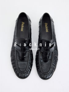 Design Inspired by Celebrities Eel Skin Water Dyeing Loafers
