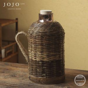 Handcrafted Purple Bamboo Vintage Thermos