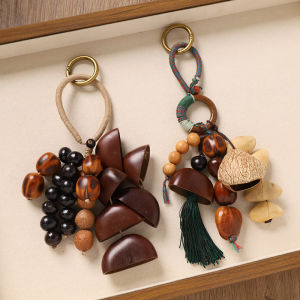 Natural Plant Seed Shaking Bell Bag Hanging Ornament Musical Healing Mobile Phone Car Ornament Handbag Accessory