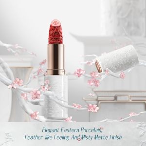 花西子 Florasis Blooming Rouge Porcelain Lipstick – Airy Velvet Soft-Matte & Long-Wearing
