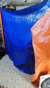 Bạt cao su che nắng mưa ( Cam Xanh - Khổ Cao 2m )