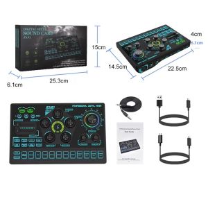 IRIN | Thẻ Âm Thanh Micro Podcast Với Bộ Trộn Âm Thanh Trực Tiếp Thiết Kế Thuận Cả Hai Tay Không Kèm Pin.