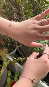 MILLENNE Match The Stars Stars Charm Studded Cubic Zirconia Silver Bracelet with 925 Sterling Silver (MLP-01)
