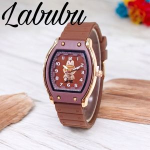 TERLARIS / TERBARU JAM TANGAN ANAK-ANAK MASA KINI / JAM TANGAN ANAK-ANAK FASHION LABUBU TALI RUBBER