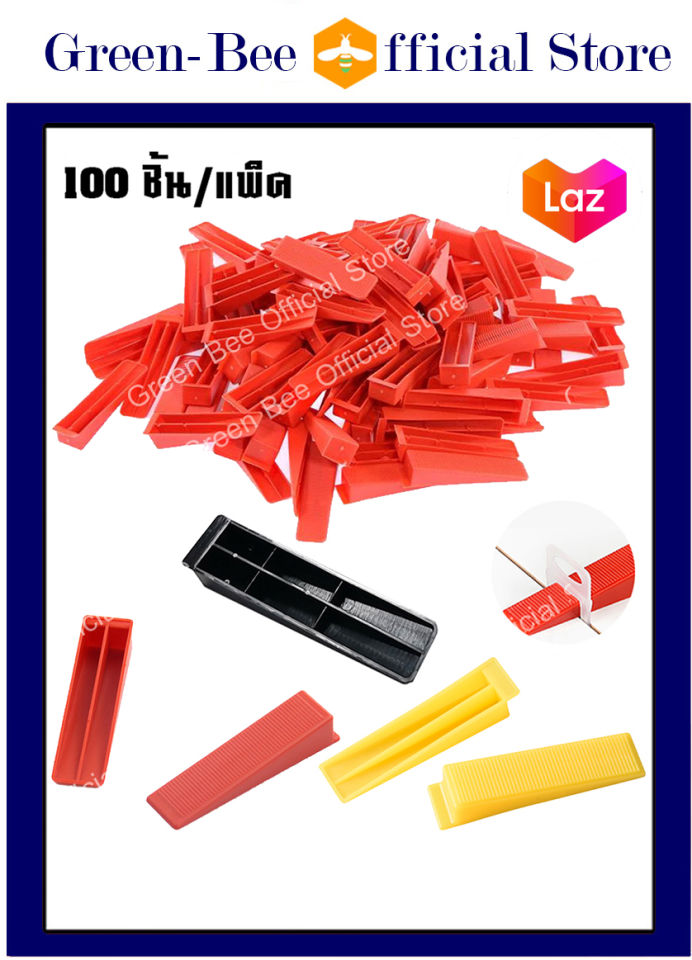 หนาพิเศษ ลิ่มปรับระดับพื้นกระเบื้อง 1ถุง/100 ชิ้น อุปกรณ์ปรับระดับกระเบื้อง ตัวปรับระดับกระเบื้อง