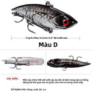 PROBEROS 6.5cm 11g Lipless Crankbaits Mồi Câu Cá Chìm Cho Mọi Độ Sâu Câu Cá Trên Băng Mùa Đông Cứng Nhân Tạo VIB Mồi Rung