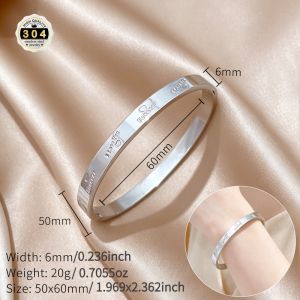 I LOVE YOU Stainless Steel Bracelet Minimal Luxury Fashion Jewelry for Women