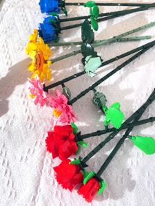 Mainan Balok Susun Sluban Pleyerid Model Flower Bunga Hias & Vas M38-B1101