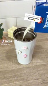 RUBI Tumbler Stainless Tahan Dingin Diamond Shape Coffee Tea 600mL High Quality Vacuum Insulated