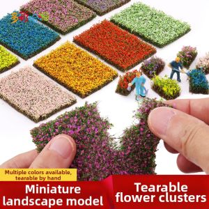 DUOCAIHANI | DIY Miniature Model Hand-torn Flower Clusters Garden Landscape