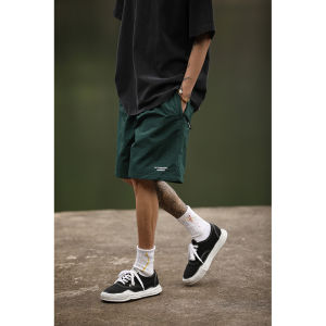 Quick Dry Summer Shorts Mens Casual Basic Lightweight Trendy Breathable Loose Fit Five-Quarter Sport Pants for Youth