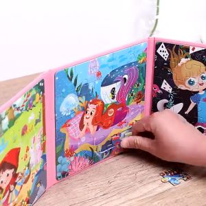 GTB Leveled Puzzle | 3in1 Magnetic Puzzle Book | Buku Puzzel Jigsaw Magnet 3 in 1 Bertingkat 5 Level Step Tingkat Kesulitan | Hewan Binatang Dinosaurus Transportasi Kendaraan Lucu 37 48 61 75 97 Keping Pcs | Mainan Edukatif Edukasi Anak Balita T042