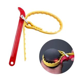 Adjustable Oil Filter Puller Strap Spanner - Multi-Belt Wrench for Motorcycle & Car Repair Hand Tool Accessories