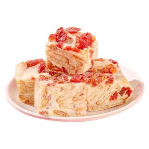 Cranberry Flavored Snowflake Crackers Snack Leisure Small Packaged Sugar Coated Snacks Traditional Candy from Hunan Province