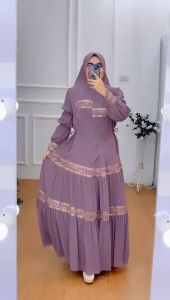 Gamis syari Bahan Cerutty babyDoll Kode - PRILI