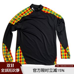 64 Magnesium Gold Mens Long Sleeve T-Shirt Training Wear Silicone Anti-slip Technology Breathable Quick Dry Comfortable Fit