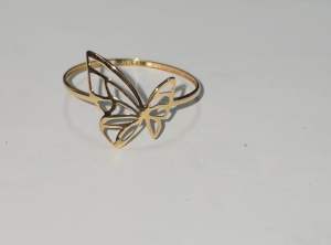 18K Saudi Gold Lightweight Butterfly Ring(Open back)✨