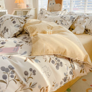 Thickened Flannel Bedding Set Country Style Small Floral Four-Piece Suite Three-Piece Dormitory Student Coverlet Quilt Blanket