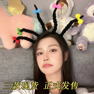 Little Devil Monna Headband Bows Twisted Stick Cute Hair Braid Black Funny Halloween Party Funny