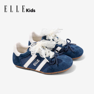 ELLE KIDS Breathable Sport Shoes Lightweight Synthetic Leather Soft Bottom Casual Shoes for Girls in Red Color Suitable for Spring Summer