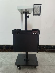 360 Degree Rotating SMT Parts Supply Cart Adjustable Height Hanging Tray Universal Wheels Anti-Static Clamp Parts Handling Cart