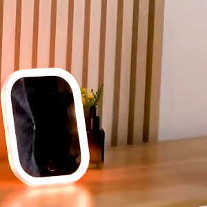 LED Makeup Mirror Touch Screen Portable Standing Vanity Mirroir Cosmetics Mirror