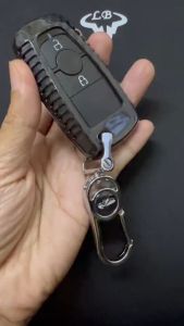 เคสรีโมทรถ Ford Raptor 2023  คาร์บอนไฟเบอร์แท้ T-Carbon Air Vent Design (Top Product  Carbon Fiber Key Case)  แถมแผ่นใส TPU กันรอยปิดปุ่ม