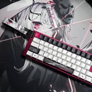 Yuki Aim Anime Keycaps Cartoon PBT Keycap Chreey Keycaps Japan Key Cap Dye-sub Mechanical Keyboard Caps for Mad68 60