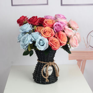 Bông Hoa Pha Lê Cao Cấp 9 Đầu Bông Hoa Hồng Bulgaria Đồ Trang Trí Bàn Ăn Đồ Trang Trí Nhà Phụ Kiện Hoa Tươi