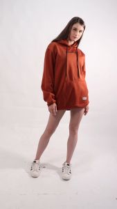 KIZARU Hoodie Sweater Little Logo BRICK