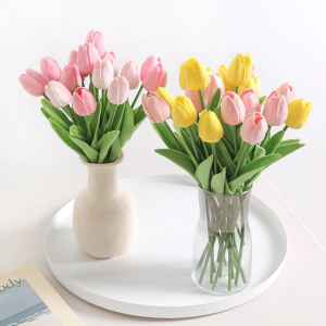 5PCS Wholesale Artificial Tulips Flowers Fake Flower for Wedding Decoration Home Room Garden Decor