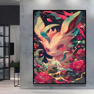 Bộ Tranh Kim Cương DIY - Pokemon Eevee Cổ Điển Nhân Vật Hoạt Hình Anime Nghệ Thuật Kim Cương Full Cover Trang Trí Phòng Khách Quà Tặng