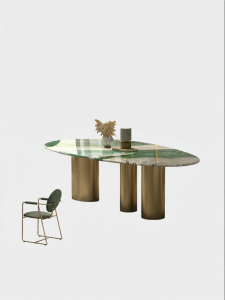 Italian Luxury Artistic Elliptical Dining Table