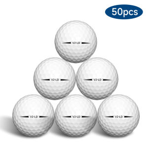 caiton | Caiton 50pcs 2-Layer Golf Balls - 332 Dimple Max Distance Spin Control Durable Precision - For Golf Training & Play