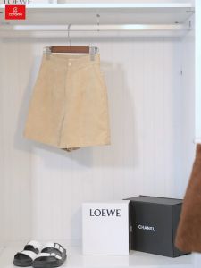 Quần short nữ CARDINA chất liệu nhung tăm cạp cao hack dáng kiểu dáng thanh lịch trẻ trung thoải mái 4QSA10