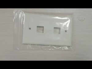 5Pcs 2 Port CAT6 Ethernet Keystone Jack Wall Plate Surface-mounted RJ45 Network Outlet Faceplate